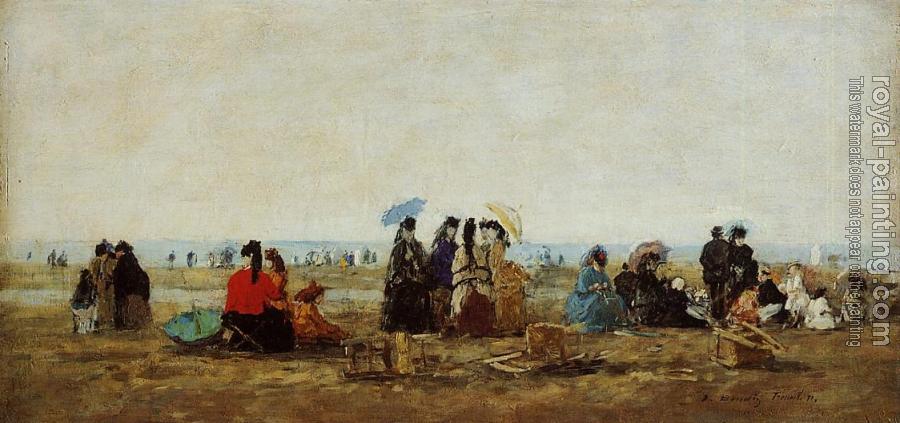 Eugene Boudin : The Beach at Trouville IV